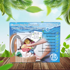 7-in-1 Super Multi-Purpose Laundry Detergent Sheets Box